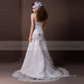 Simple Boat Neck Sheath Lace Wedding Dress Sweep Train Lace Up